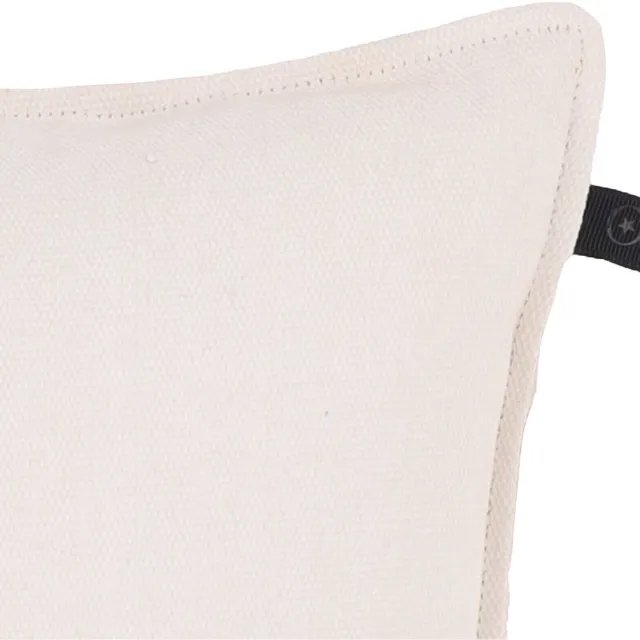 Overseas Canvas Kussen - 45 x 45 cm - Off White Wit off white