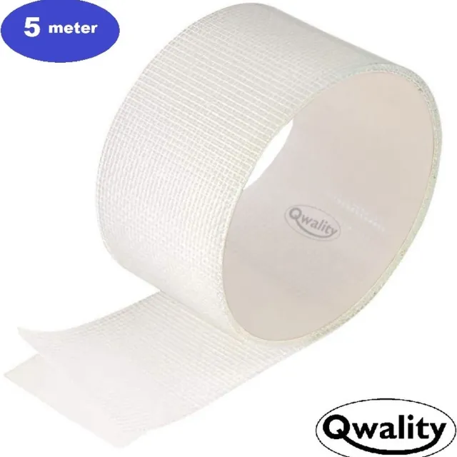 Qwality Hor Reparatie Tape - 5 Meter - Wit - Hor Reparatietape - Zelf Je Hor Repareren - Vliegengordijn Tape - Qwality® Wit - 5 Meter