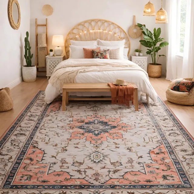Lavandoux Vloerkleed - Teheran - Beige en Terracotta - 120 x 180 cm