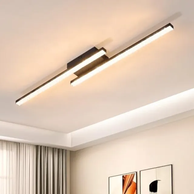 Glitzerlife Plafondlamp - Modern Kristaldesign - Led Plafondverlichting - Warmwit 3000K - Energiezuinig Oogbeschermend - Hoogwaardig Metaal En Pc-Kristal - Ø61,5cm - Zwart