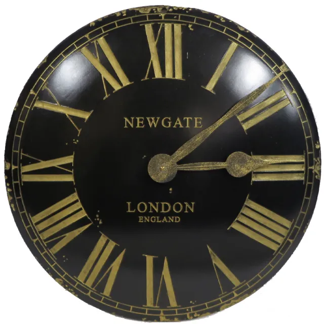 Convex dial clock black & Gold