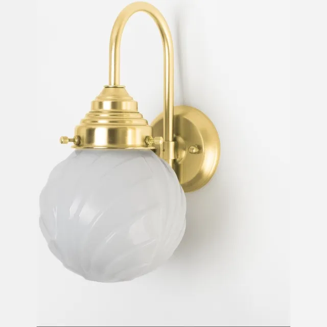 Coloured by Art Wandlamp Swingbulb Meander Messing - Art Deco Trade