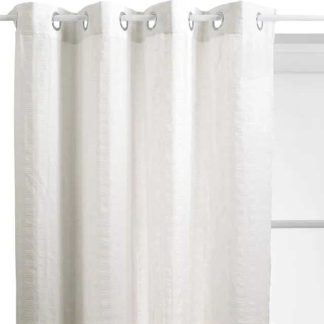 Atmosphera Noa Polyester Gordijn 140x240cm - Kant en klaar met ringen - Wit
