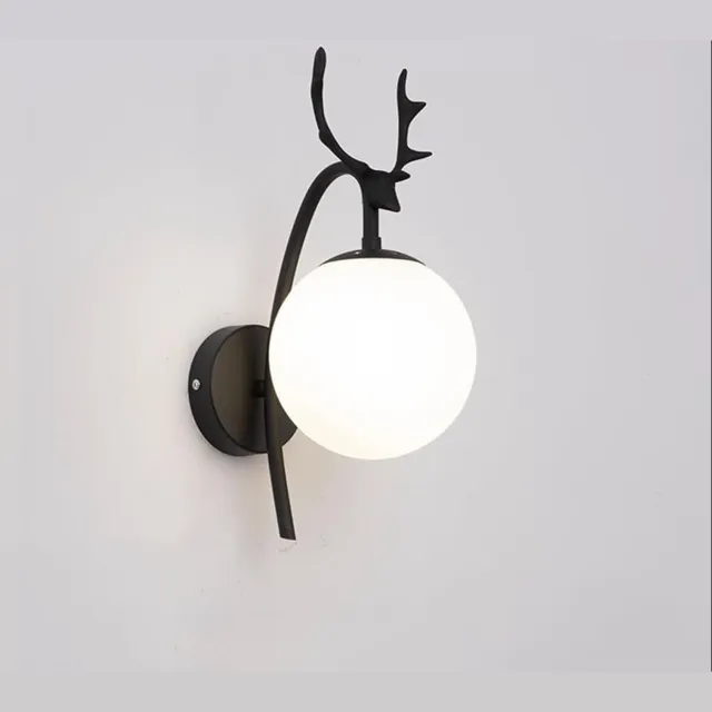 KZQ Creatieve Herten Gewei Wandlamp Plafondlamp - E27 Fitting - Modern Design - Voor Slaapkamer Woonkamer Hal Gang - Zwart zwart.13
