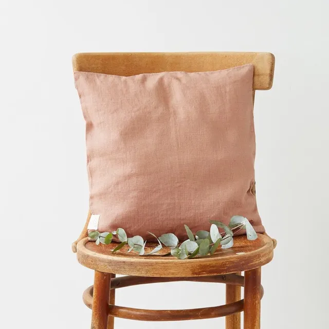Linen Tales Gewassen Linnen Kussenhoes 50x50 cm - Cafe Creme