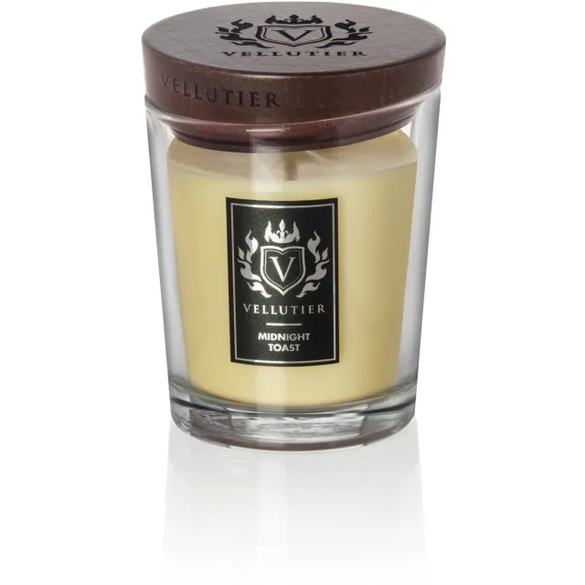 Vellutier Geurkaars Medium Midnight Toast - 12 cm / ø 9 cm Geel