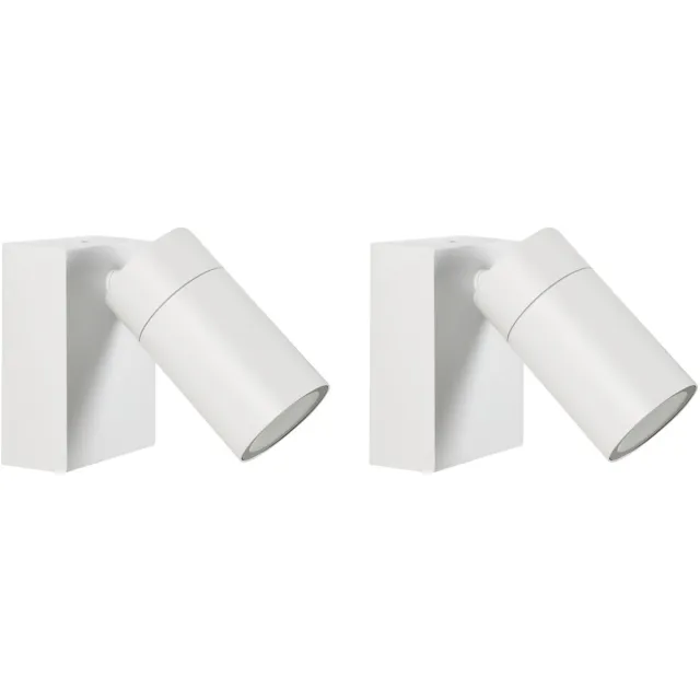 Beliani MANOR - Wandlamp voor buiten - Wit - Aluminium