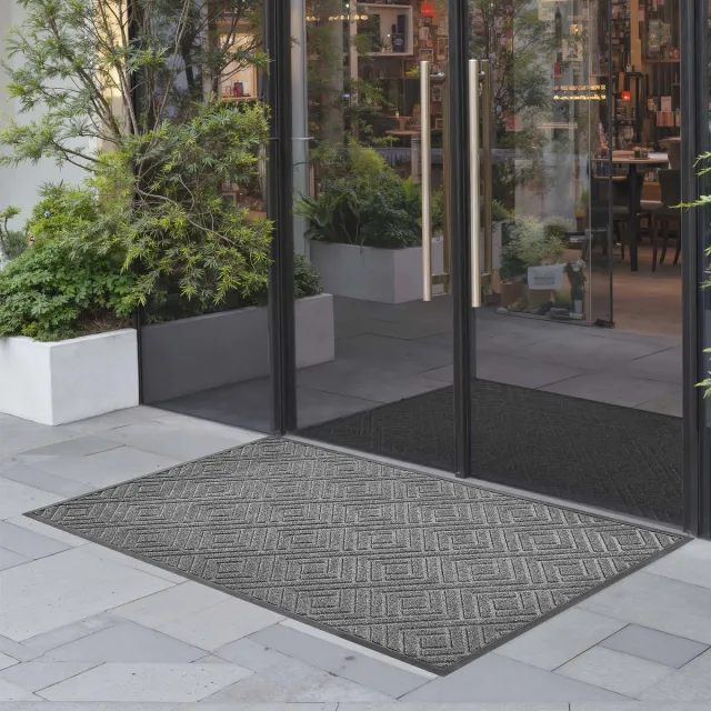 Vevor Dirt Trapper Mat, 1562 X 914 mm, Deurmat voor Binnen En Buiten, Afveegmat, Deurmat met Tpe-Rug, Duurzaam, Wasbaar Entreemat voor Gang, Balkon, Garage, Grijs