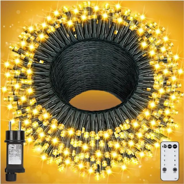 BOG 100m 800 LED Kleurrijke Kerstverlichting Buiten - 8 Modi - Met Afstandsbediening Timer Stroomvoorziening IP65 Voor Kerstboom Terras Bruiloft Feestdecoratie
