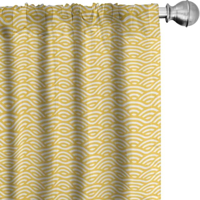 ABAKUHAUS Gordijnen – 2x75x175 cm – Microvezel – Verduisterend – Marigold Wit Marigold Weiß