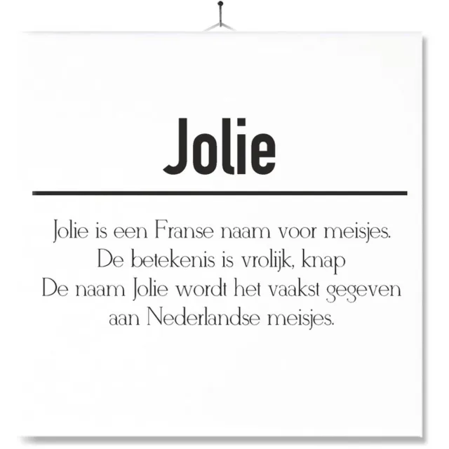 MC Living Tegel Met Opdruk | Betekenis | Kado | Cadeau | Met Naam - Jolie Multi-Color