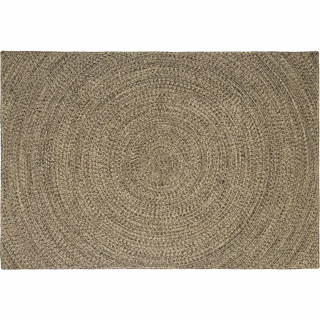 vidaXL Gebied Tapijt Naturel en Zwart 240 x 340 cm Jute Bruin