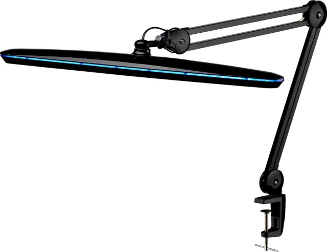 SBR Deluxe - Daglichtlamp Bureaulamp LED - Dimbaar - 3 lichtkleuren – met tafelklem - Zwart