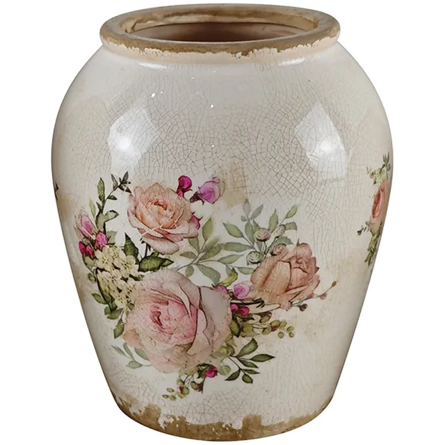 Clayre & Eef Vaas Beige Keramiek