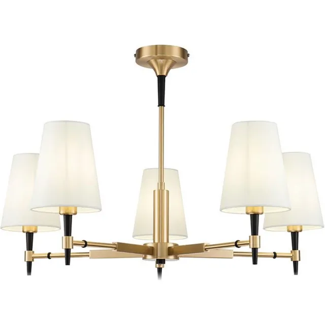 Maytoni Kroonluchter Zaragoza Messing Ø 78 cm Wit
