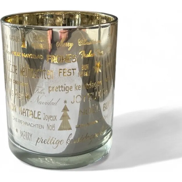 Cor Mulder Waxinelichthouder Merry Christmas Zilver - goud