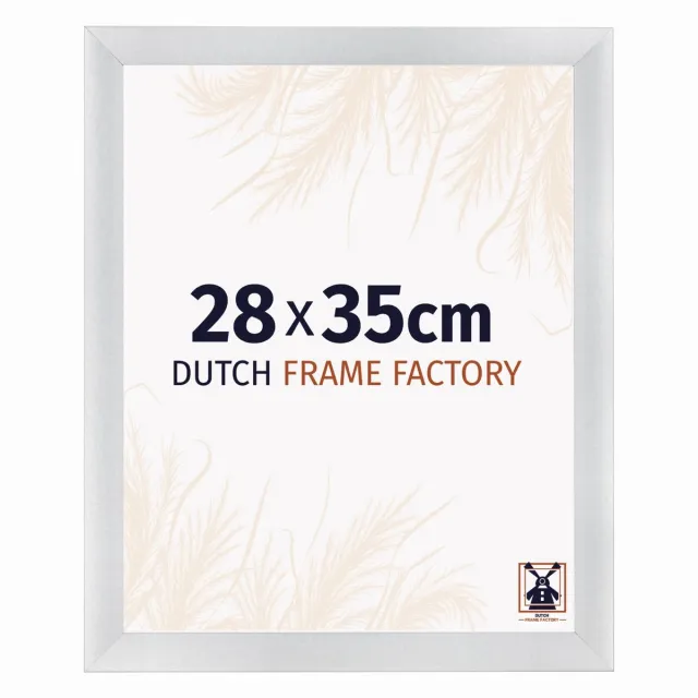 Dutch Frame Factory Fotolijst 28x35 cm - MDF - Zilver Mat - Praag