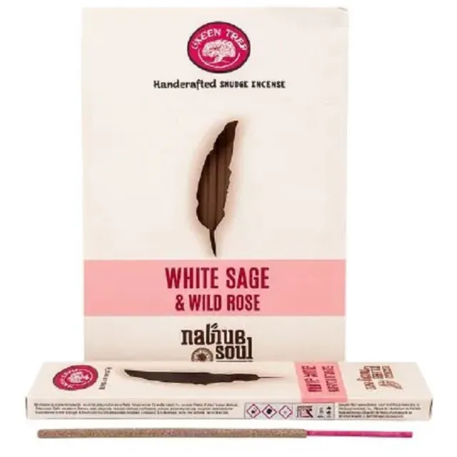 Native Soul white sage wild rose - wierook - witte salie - rozen - wierookstokjes - doos 12 stuks