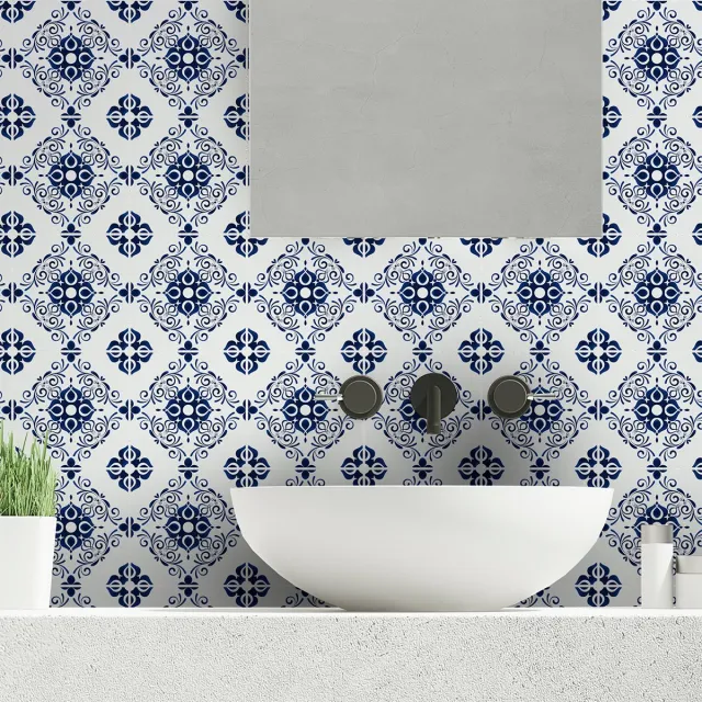 Ambiance Sticker Zelfklevende tegelmuurstickers voor keuken en badkamer - 60 AZULEJOS THEO TEGELSTICKERS - 60 stickers 15x15cm Multi color