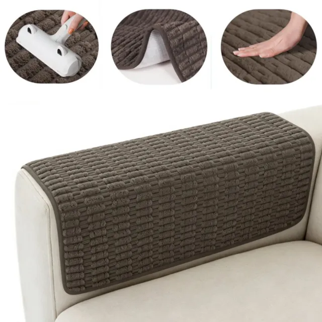 Oemmn 2 stuks 51x51cm Zachte Corduroy Armleuningbeschermer, Antislip Wasbare Armleuninghoes voor Bank en Fauteuil, Beschermt tegen Vlekken, Slijtage en Krassen, Extra Comfortabel - Koffie kleur koffie kleur:51*51cm