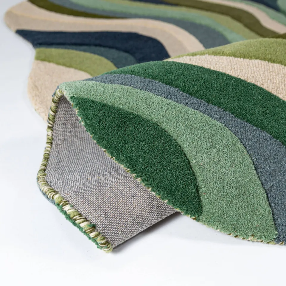 Flair Rugs wollen vloerkleed ovaal groen, foto 3