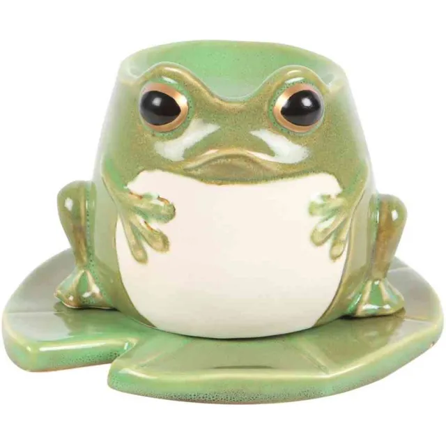 Something Different Frog Shaped on Lily Pad Oliebrander - Groen