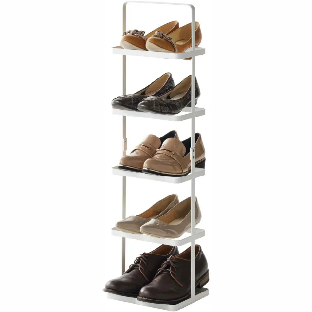 Ibenzoa Schoenenrek met Minimalistisch Design en Flexibele Opstelling voor Schoenenopslag Wit