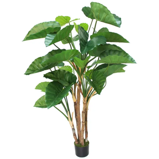 PrettyPlants Alocasia Kunstplant 165cm | Hoogwaardige Kunstplant | Nep Alocasia | Kunstplant voor Binnen | Groene Kunstplant | Alocasia Nepplant