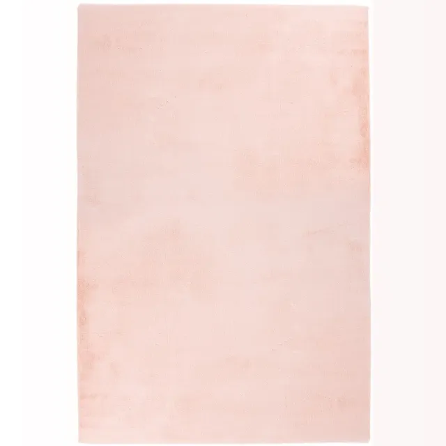 Padiro zacht hoogpolig shaggy vloerkleed 60 x 110 cm - oudroze - modern effen ontwerp - voor vloerverwarming - van polyester en katoen