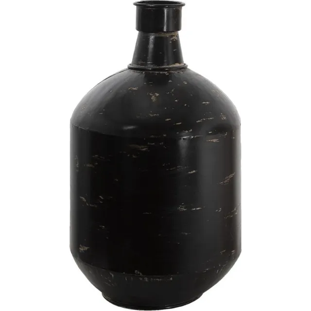 Clayre & Eef Vaas Ø 24x45 cm Zwart Metaal