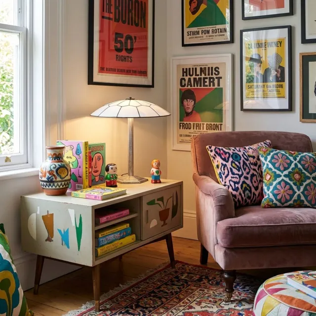 Coloured by Art Tiffany tafellamp Gatsby - Art Deco Trade Zwart