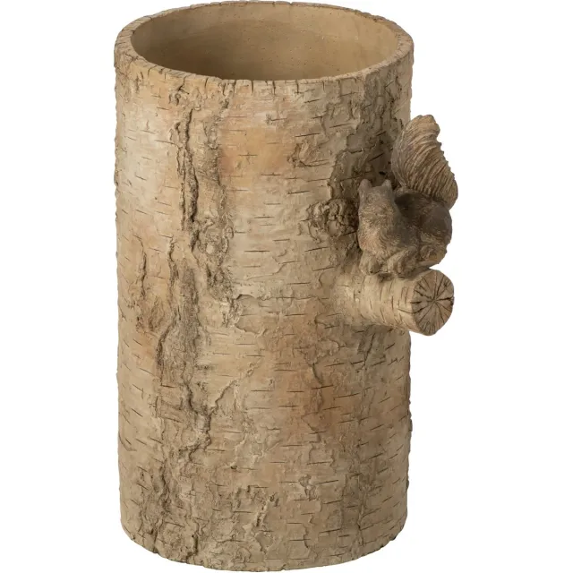 J-Line vaas Eekhoorn - cement - beige/bruin - small