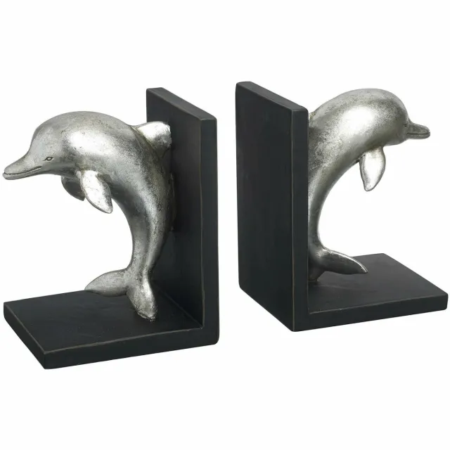parlane Boekensteun Dolfijn Zilver - 14,5 x 11,5 x 10,5 cm.