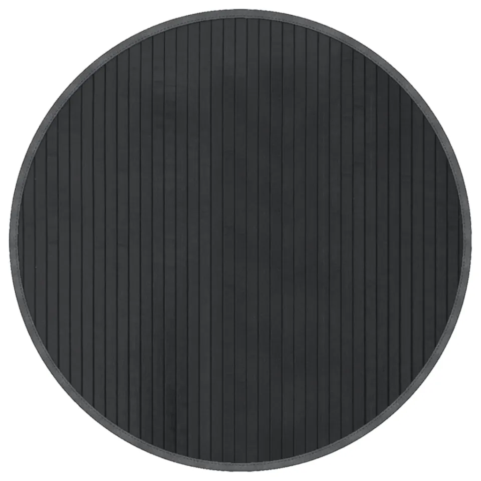 vidaXL Vloerkleed rond 60 cm bamboe grijs, foto 3