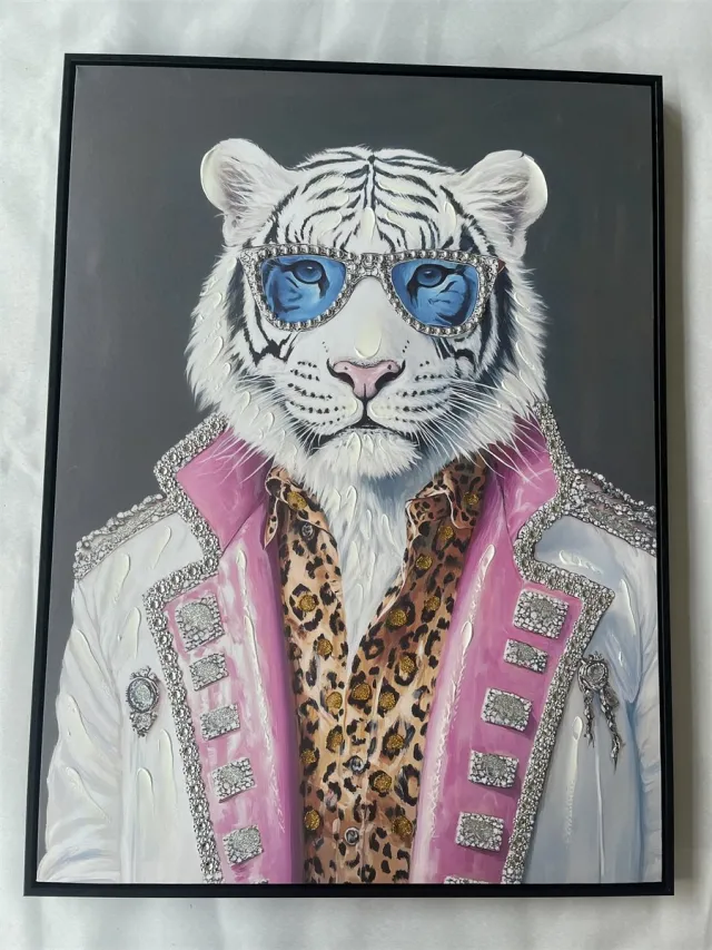 Damn Schilderij cool tiger 60x80cm multi
