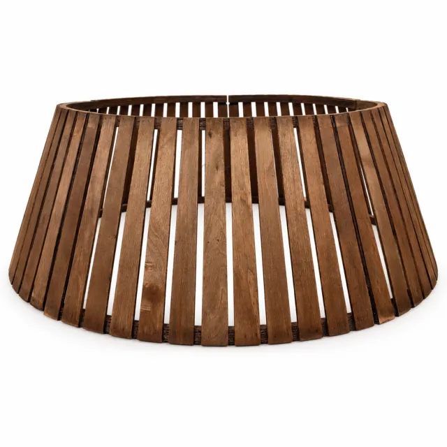 Little Grove Oakridge houten kerstboommand bruin - Ø71 cm
