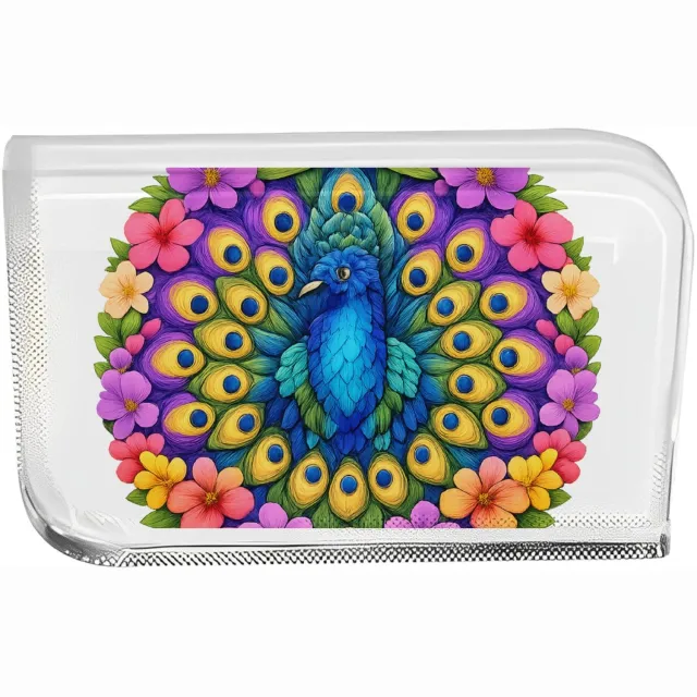 Mr Cadeautjes Fotokristal trofee 15 x 10 - design Een majestueuze mandala van tropische bladeren en bloemen ro | cadeau Wit