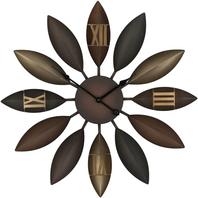 Beliani BEINWIL - Wandklok - Bruin - IJzer