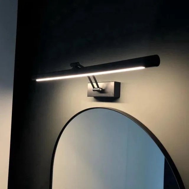 Vtw Living Spiegellamp - Spiegel Verlichting - Spiegelverlichting - Badkamer - Mat Zwart - 55 cm