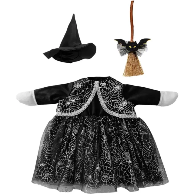 KZQ Heksenoutfit Voor Ganzenbeeld - Halloween Tuindecoratie En Seizoenskostuum Voor Veranda En Tuin zwart