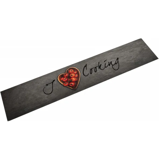 vidaXL Keukenmat wasbaar kooktekst 60x300 cm fluweel Grijs