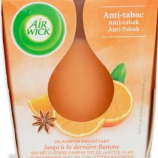 Air Wick Geurkaars Essential Oils| Tegen Rooklucht| Anti Tabak Oranje