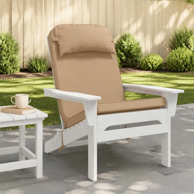 vidaXL Adirondack stoelkussen 100% Polyester Zand 124 x 55 x 5 cm Grijs