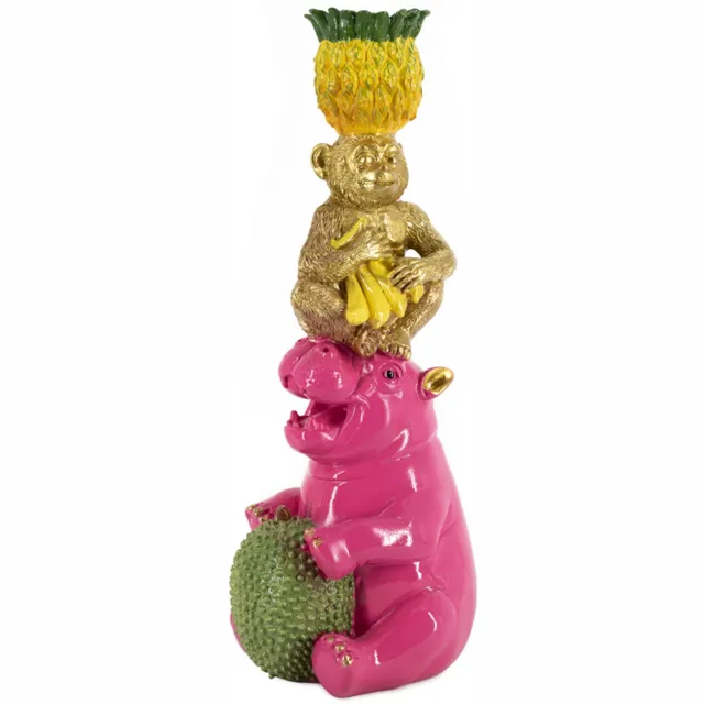 homebound by ky Kaarsenstandaard Cheeky nijlpaard en aap wb Multi