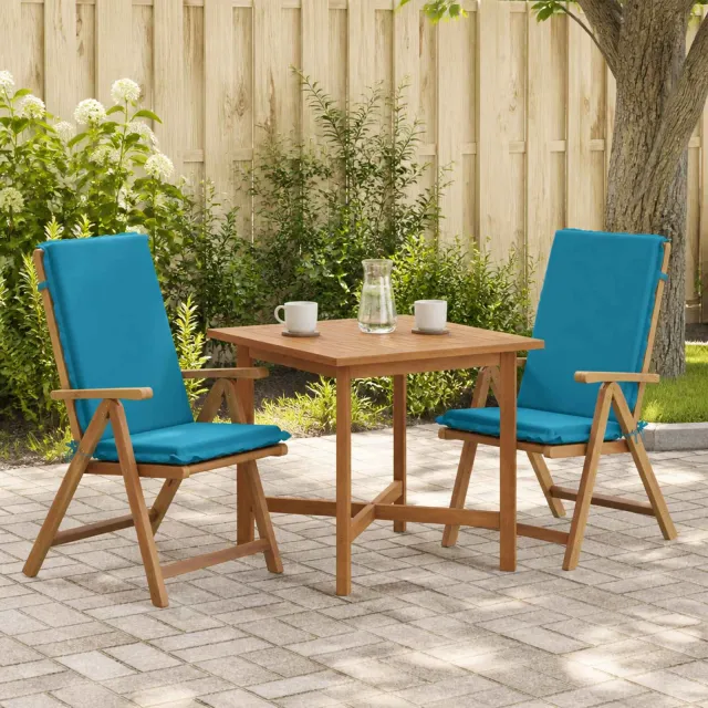 vidaXL Kussen voor stoel met hoge rug GEMERT 2 st 100% Polyester blauw