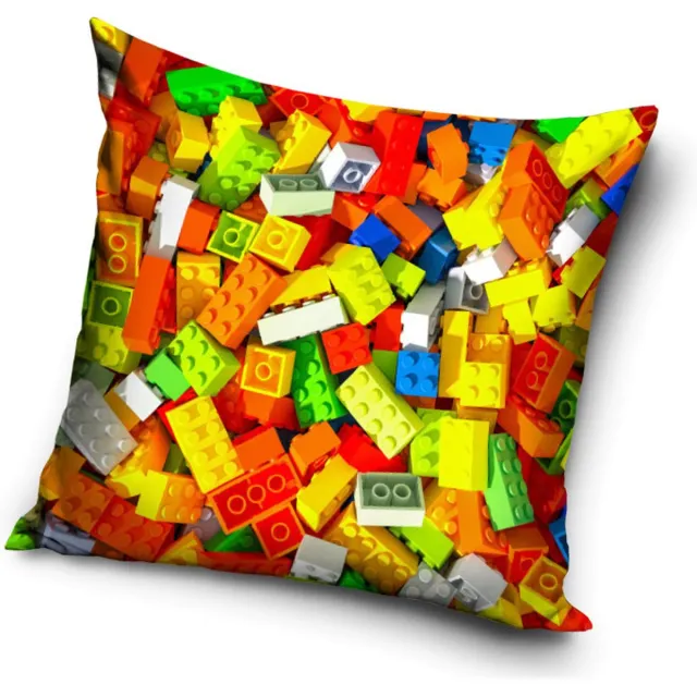 Bricks Sierkussen Lego 40x40 cm (inclusief vulling) diverse kleuren