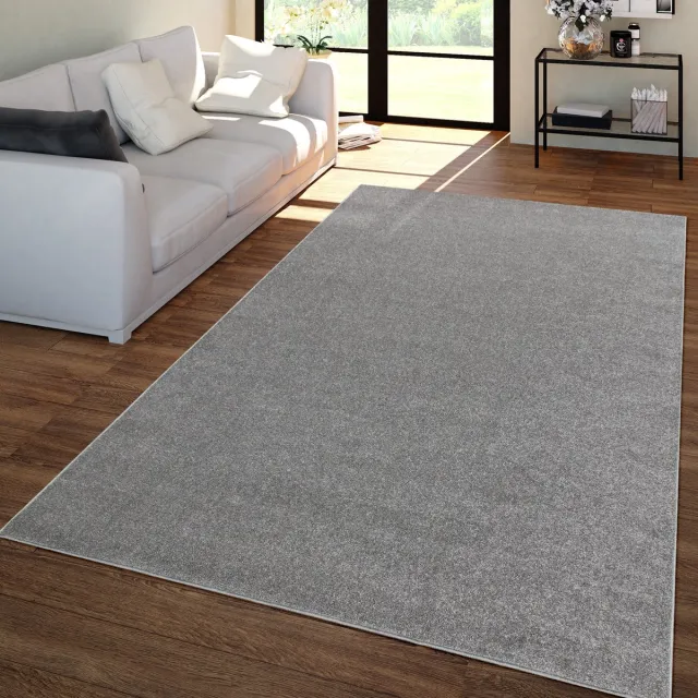 TT Home Woonkamertapijt Kurflor effen design modern en tijdloos grijs 80 x 250 cm Rond
