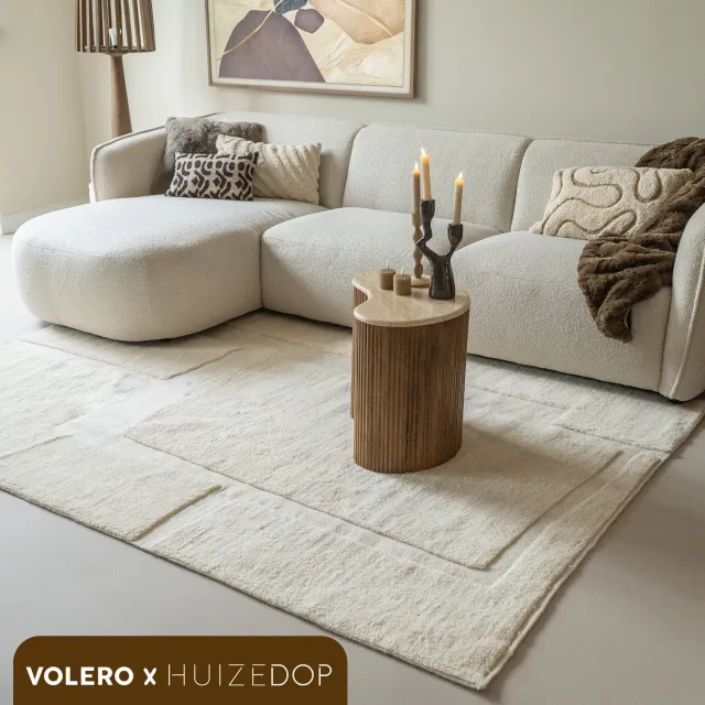 Studio Clarice Wollen vloerkleed - Judith Pebble Creme - 140x200cm Crème