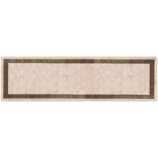 vidaXL Tapijt - Runner - MARSA - Beige - en - Zwart - 100 - x - 350 - cm