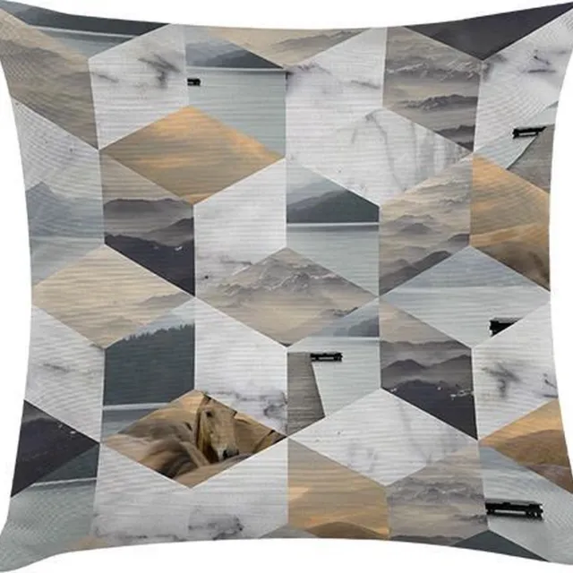 TAK Design Kussen Collage Cube - Katoen - 45 x 45 cm Multi